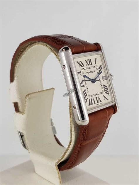 cartier tank quartz argent